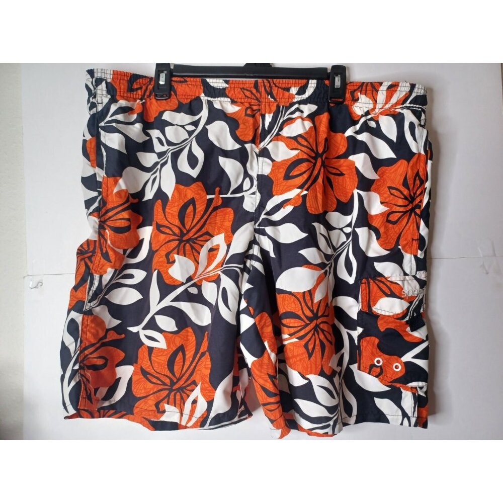 Speedo Swim Trunks Shorts Mens Large 42" Waist Floral Casual